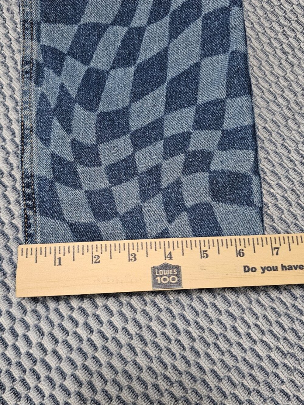 Hollister California Ultra High Rise Vintage Straight Blue Checker Jeans Size 25 - Picture 7 of 7